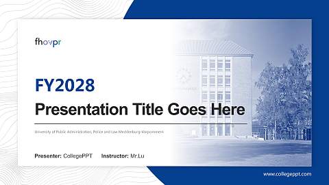 University of Public Administration, Police and Law Mecklenburg-Vorpommern Academic Presentation/Research Findings Report PPT Template
