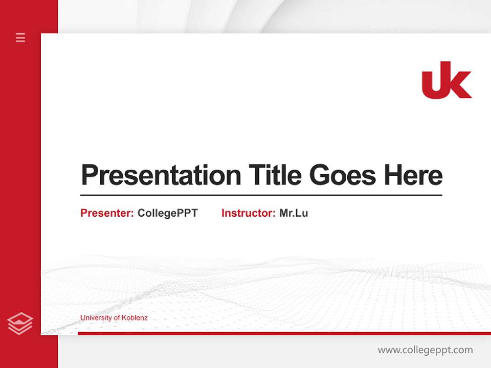 University of Koblenz Thesis Proposal/Graduation Defense PPT Template4:3 ratio PPT effect preview image5