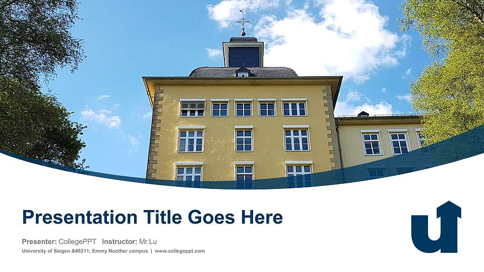 University of Siegen – Emmy Noether campus Course/Courseware Creation PPT Template16:9 ratio PPT effect preview image