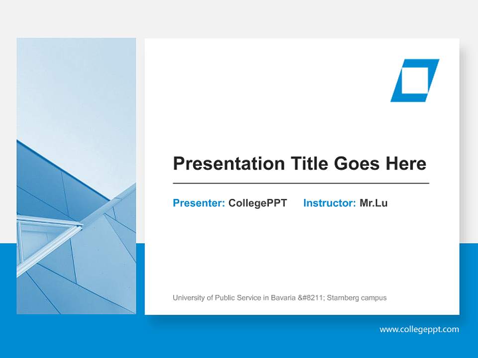 University of Public Service in Bavaria – Starnberg campus General PPT Template4:3 ratio PPT effect preview image6
