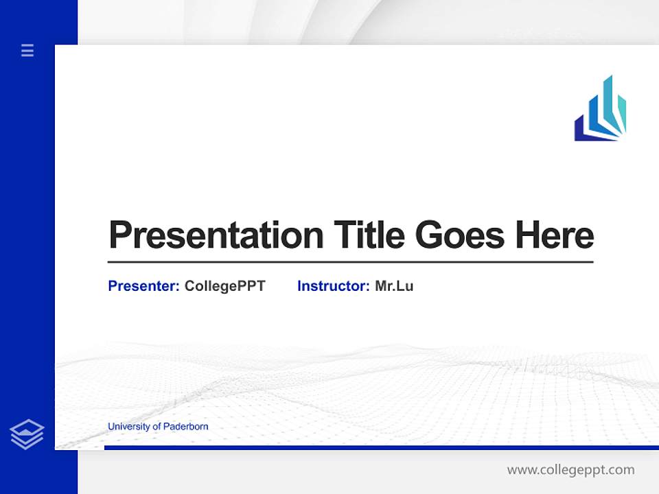 University of Paderborn Thesis Proposal/Graduation Defense PPT Template4:3 ratio PPT effect preview image5