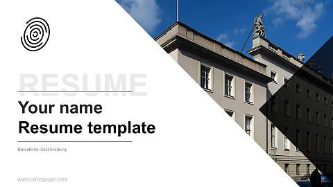 Barenboim–Said Academy Resume PPT Template