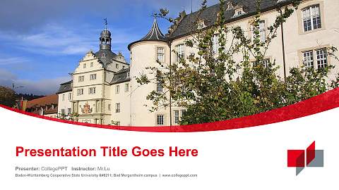 Baden-Württemberg Cooperative State University – Bad Mergentheim campus Course/Courseware Creation PPT Template
