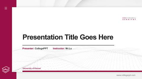 University of Kassel Thesis Proposal/Graduation Defense PPT Template