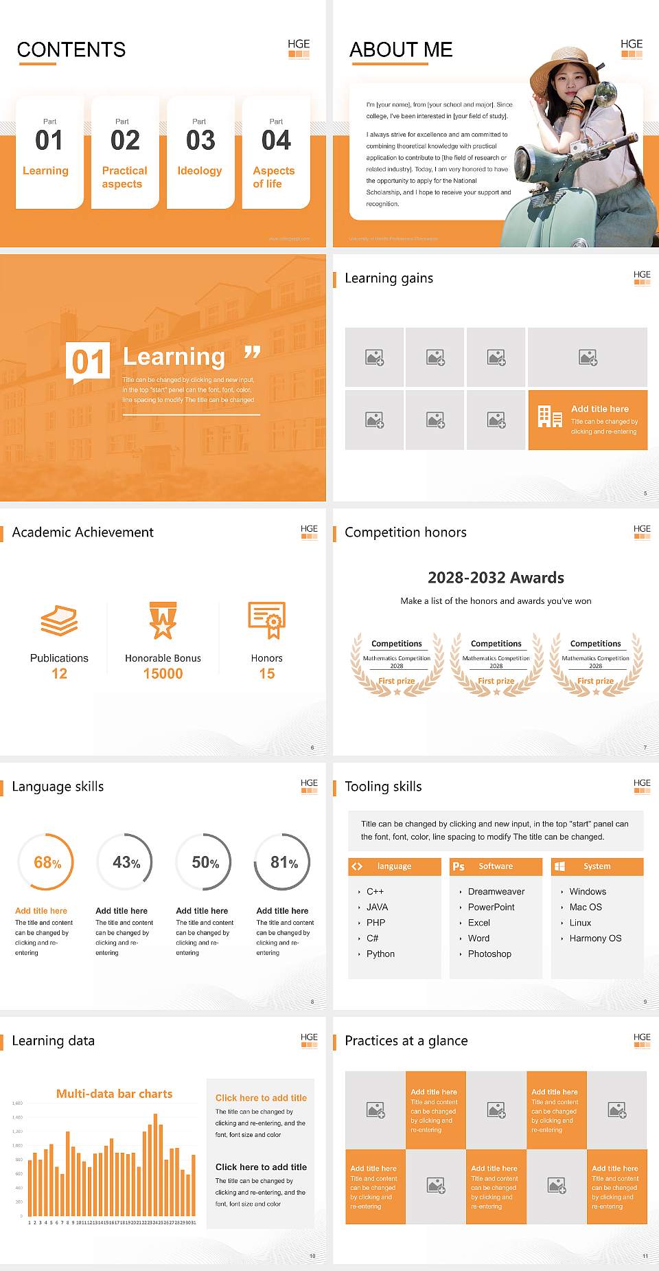 University of Health Professions Eberswalde National Scholarship Defense PPT Template4:3 ratio PPT effect preview image2