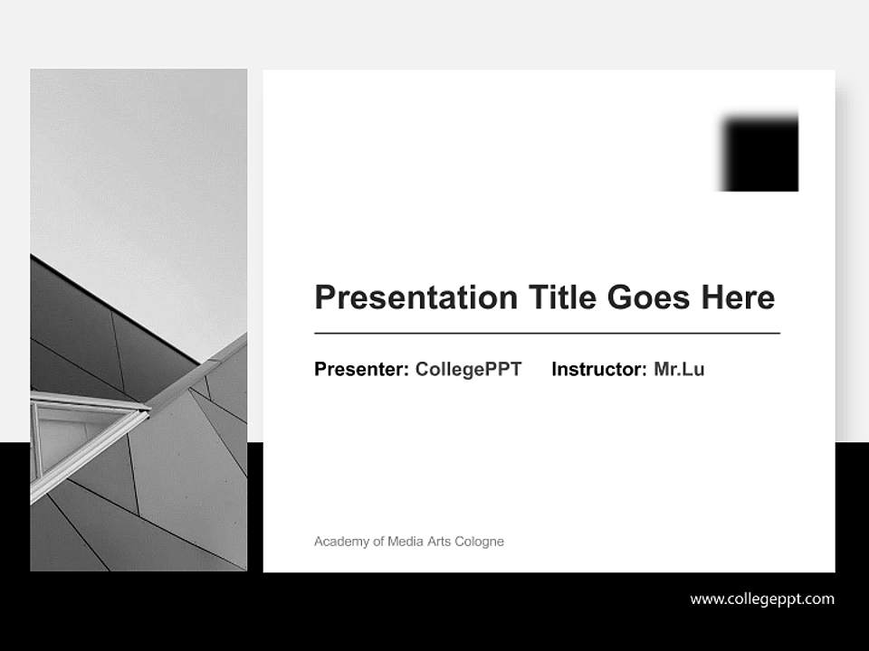 Academy of Media Arts Cologne General PPT Template4:3 ratio PPT effect preview image6