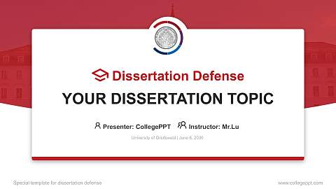 University of Greifswald Graduation Thesis Defense PPT Template