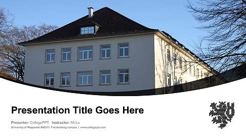 University of Wuppertal – Freudenberg campus Course/Courseware Creation PPT Template
