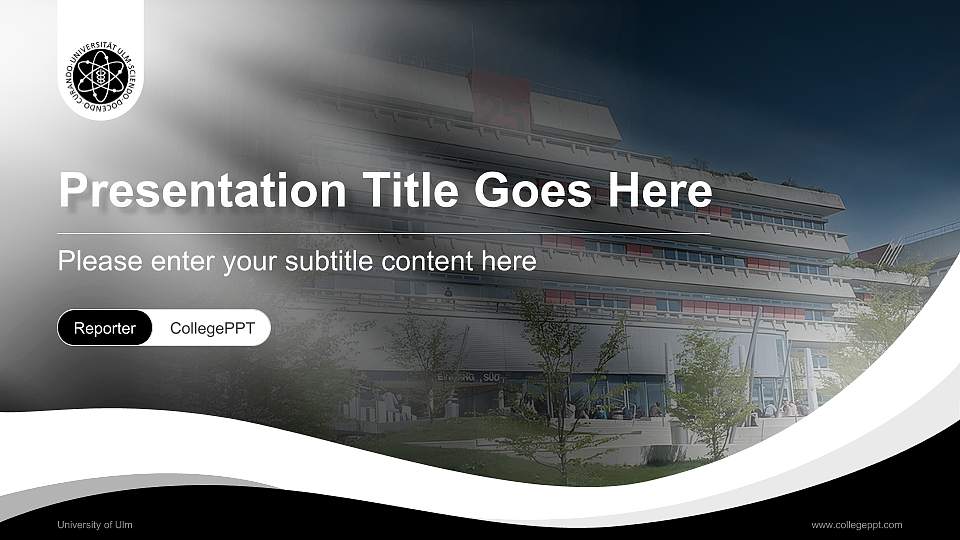 University of Ulm Lecture Sharing and Networking Event PPT Template16:9 ratio PPT effect preview image