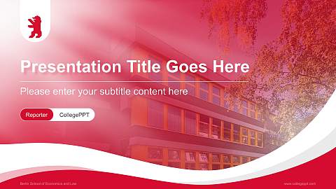 Berlin School of Economics and Law Lecture Sharing and Networking Event PPT Template