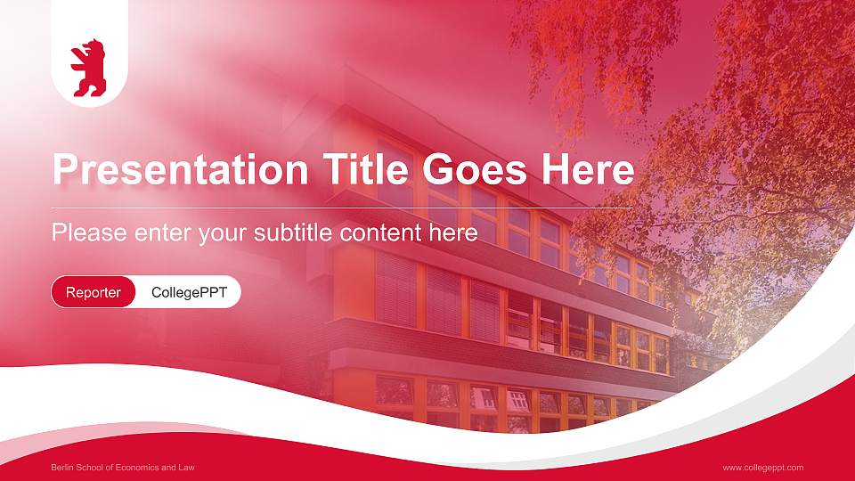 Berlin School of Economics and Law Lecture Sharing and Networking Event PPT Template16:9 ratio PPT effect preview image