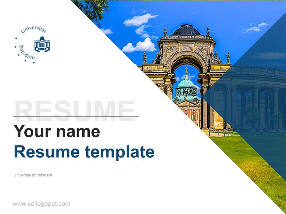 University of Potsdam Resume PPT Template4:3 ratio PPT effect preview image5