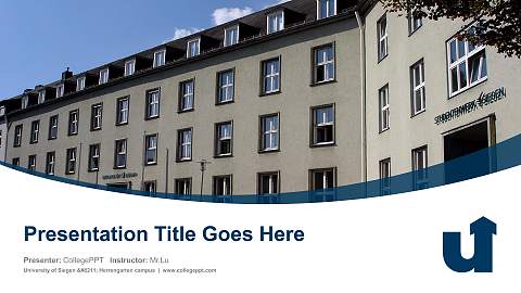 University of Siegen – Herrengarten campus Course/Courseware Creation PPT Template