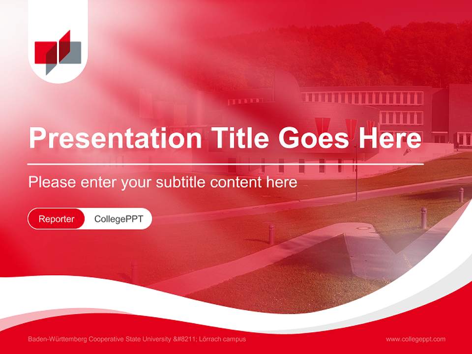 Baden-Württemberg Cooperative State University – Lörrach campus Lecture Sharing and Networking Event PPT Template4:3 ratio PPT effect preview image4