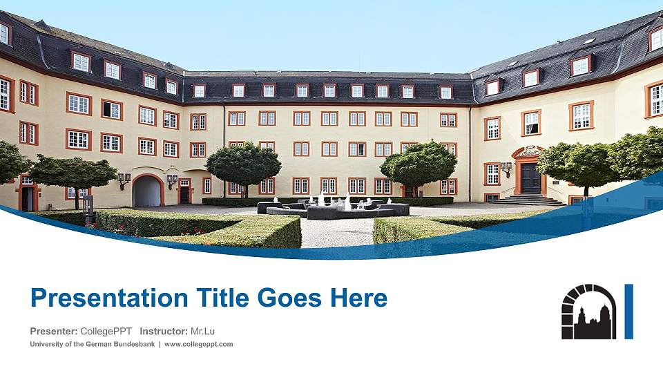 University of the German Bundesbank Course/Courseware Creation PPT Template16:9 ratio PPT effect preview image