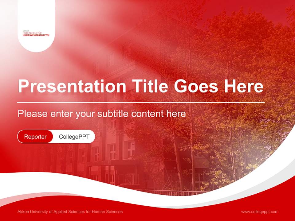 Akkon University of Applied Sciences for Human Sciences Lecture Sharing and Networking Event PPT Template4:3 ratio PPT effect preview image4