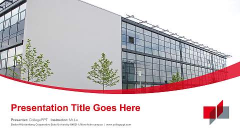 Baden-Württemberg Cooperative State University – Mannheim campus Course/Courseware Creation PPT Template