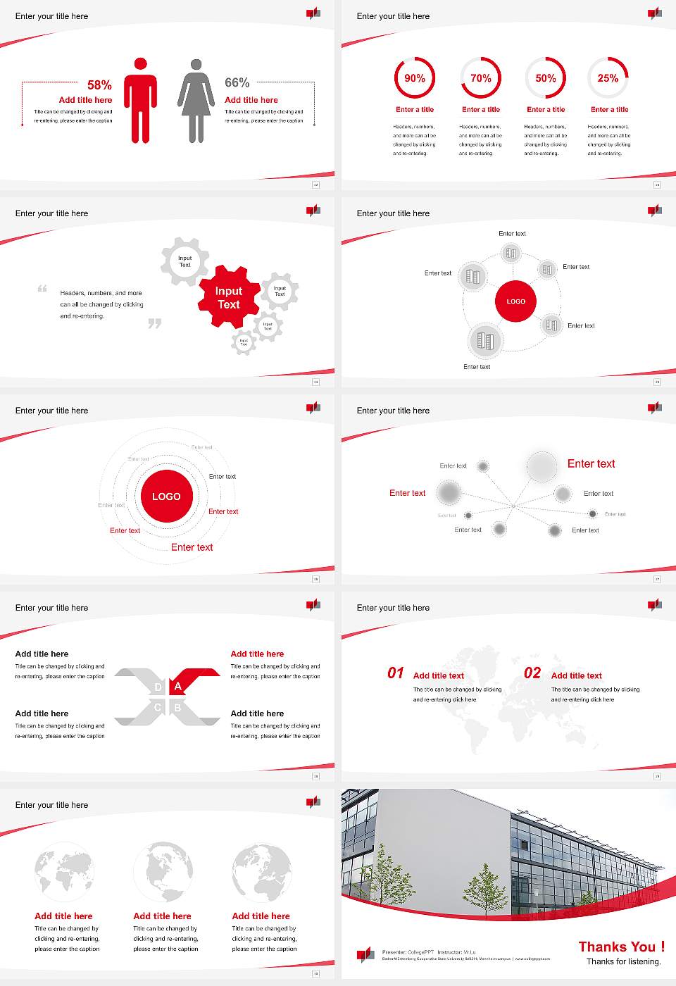 Baden-Württemberg Cooperative State University – Mannheim campus Course/Courseware Creation PPT Template16:9 ratio PPT effect preview image4