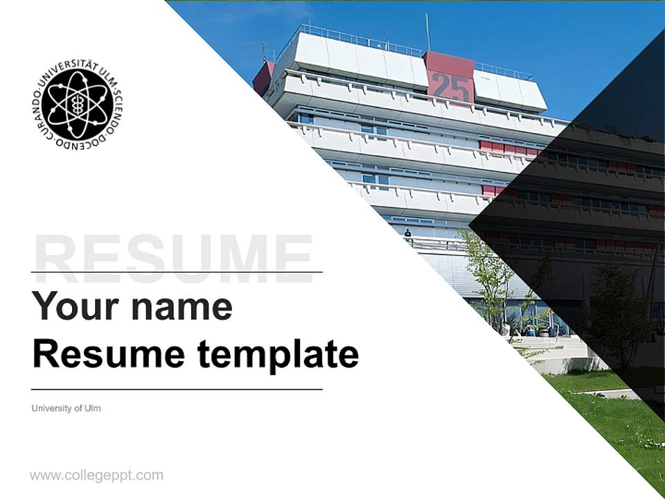 University of Ulm Resume PPT Template4:3 ratio PPT effect preview image5