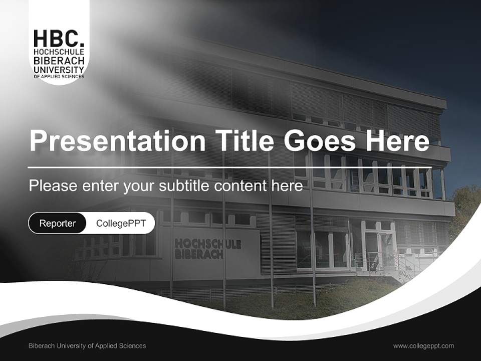 Biberach University of Applied Sciences Lecture Sharing and Networking Event PPT Template4:3 ratio PPT effect preview image4