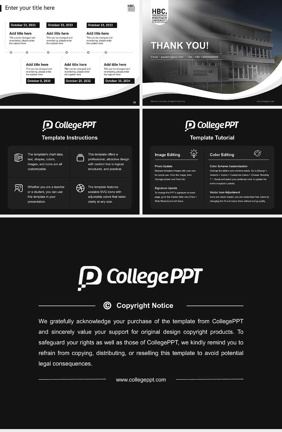 Biberach University of Applied Sciences Lecture Sharing and Networking Event PPT Template4:3 ratio PPT effect preview image4