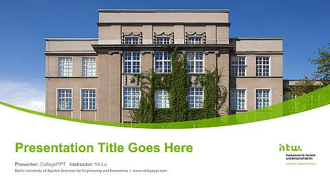 Berlin University of Applied Sciences for Engineering and Economics Course/Courseware Creation PPT Template