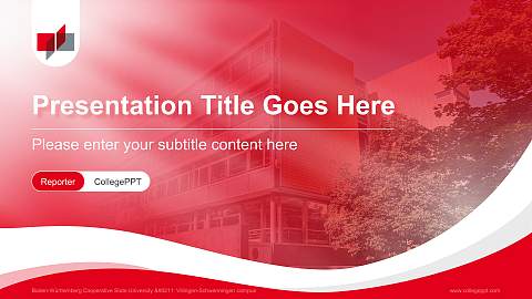 Baden-Württemberg Cooperative State University – Villingen-Schwenningen campus Lecture Sharing and Networking Event PPT Template