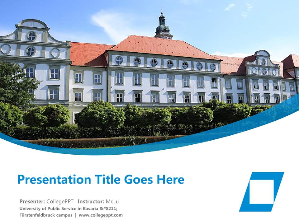 University of Public Service in Bavaria – Fürstenfeldbruck campus Course/Courseware Creation PPT Template4:3 ratio PPT effect preview image5