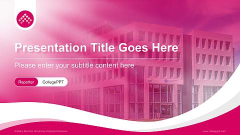 Wilhelm Büchner University of Applied Sciences Lecture Sharing and Networking Event PPT Template