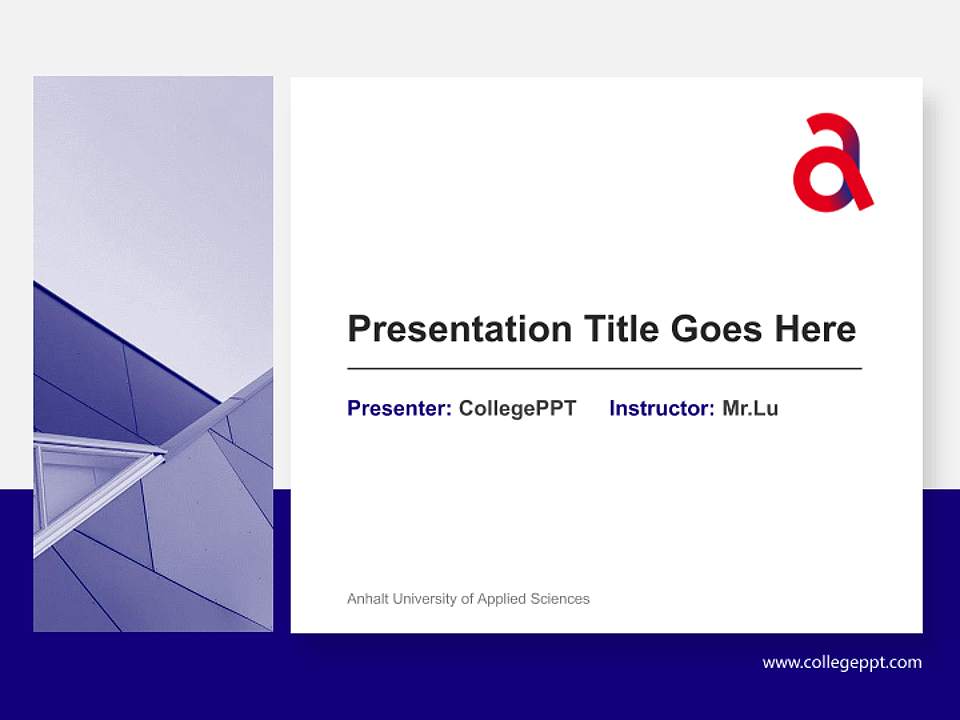 Anhalt University of Applied Sciences General PPT Template4:3 ratio PPT effect preview image6