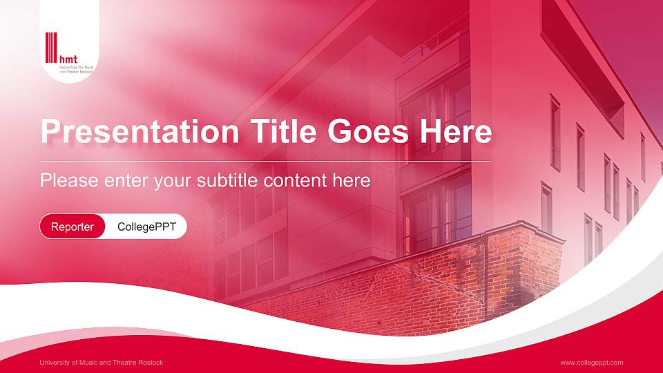 University of Music and Theatre Rostock Lecture Sharing and Networking Event PPT Template16:9 ratio PPT effect preview image