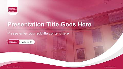Bauhaus University Weimar Lecture Sharing and Networking Event PPT Template