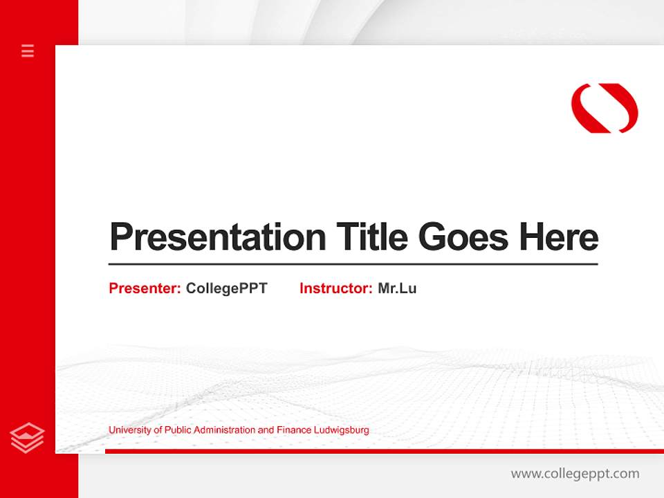 University of Public Administration and Finance Ludwigsburg Thesis Proposal/Graduation Defense PPT Template4:3 ratio PPT effect preview image5