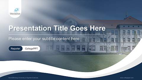 Aschaffenburg University of Applied Sciences Lecture Sharing and Networking Event PPT Template
