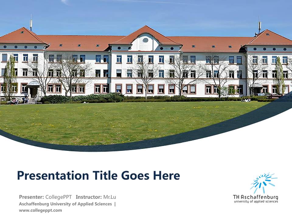 Aschaffenburg University of Applied Sciences Course/Courseware Creation PPT Template4:3 ratio PPT effect preview image5