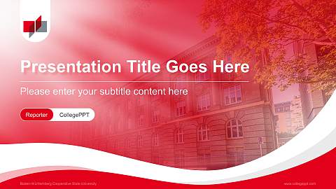 Baden-Württemberg Cooperative State University Lecture Sharing and Networking Event PPT Template