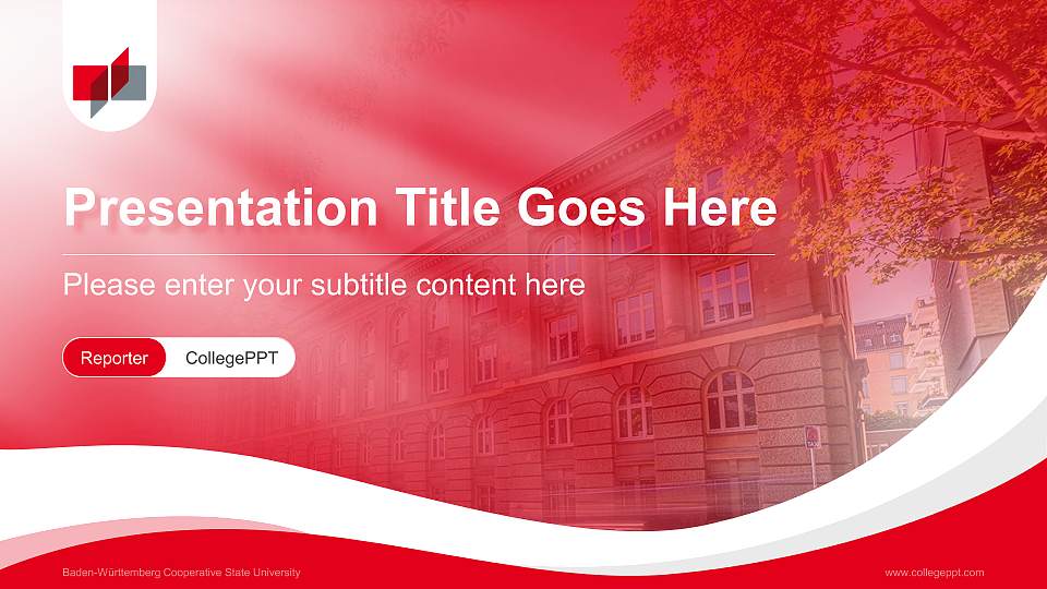 Baden-Württemberg Cooperative State University Lecture Sharing and Networking Event PPT Template16:9 ratio PPT effect preview image