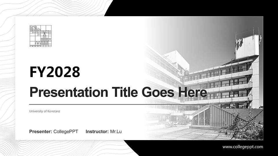 University of Konstanz Academic Presentation/Research Findings Report PPT Template16:9 ratio PPT effect preview image