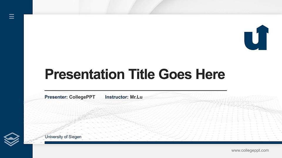 University of Siegen Thesis Proposal/Graduation Defense PPT Template16:9 ratio PPT effect preview image