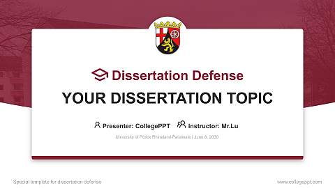 University of Police Rhineland-Palatinate Graduation Thesis Defense PPT Template