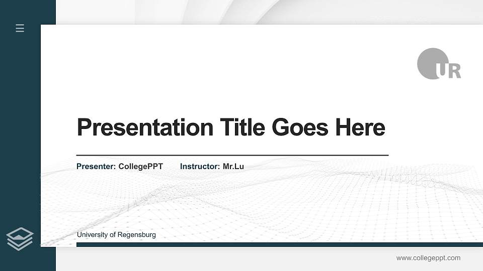 University of Regensburg Thesis Proposal/Graduation Defense PPT Template16:9 ratio PPT effect preview image