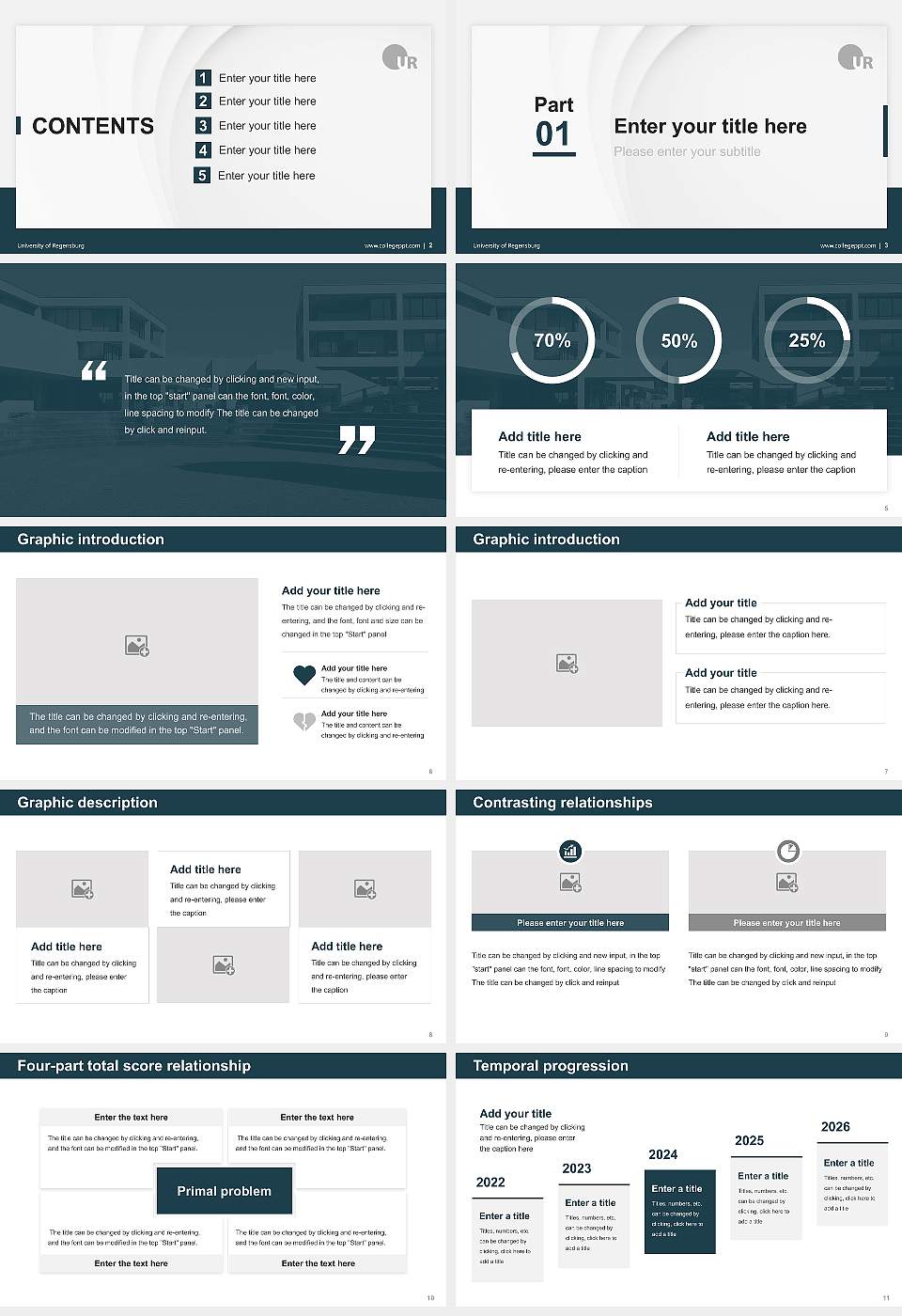 University of Regensburg Thesis Proposal/Graduation Defense PPT Template16:9 ratio PPT effect preview image2