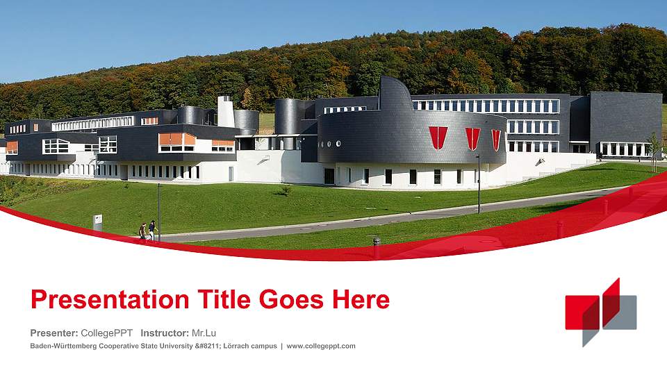 Baden-Württemberg Cooperative State University – Lörrach campus Course/Courseware Creation PPT Template16:9 ratio PPT effect preview image