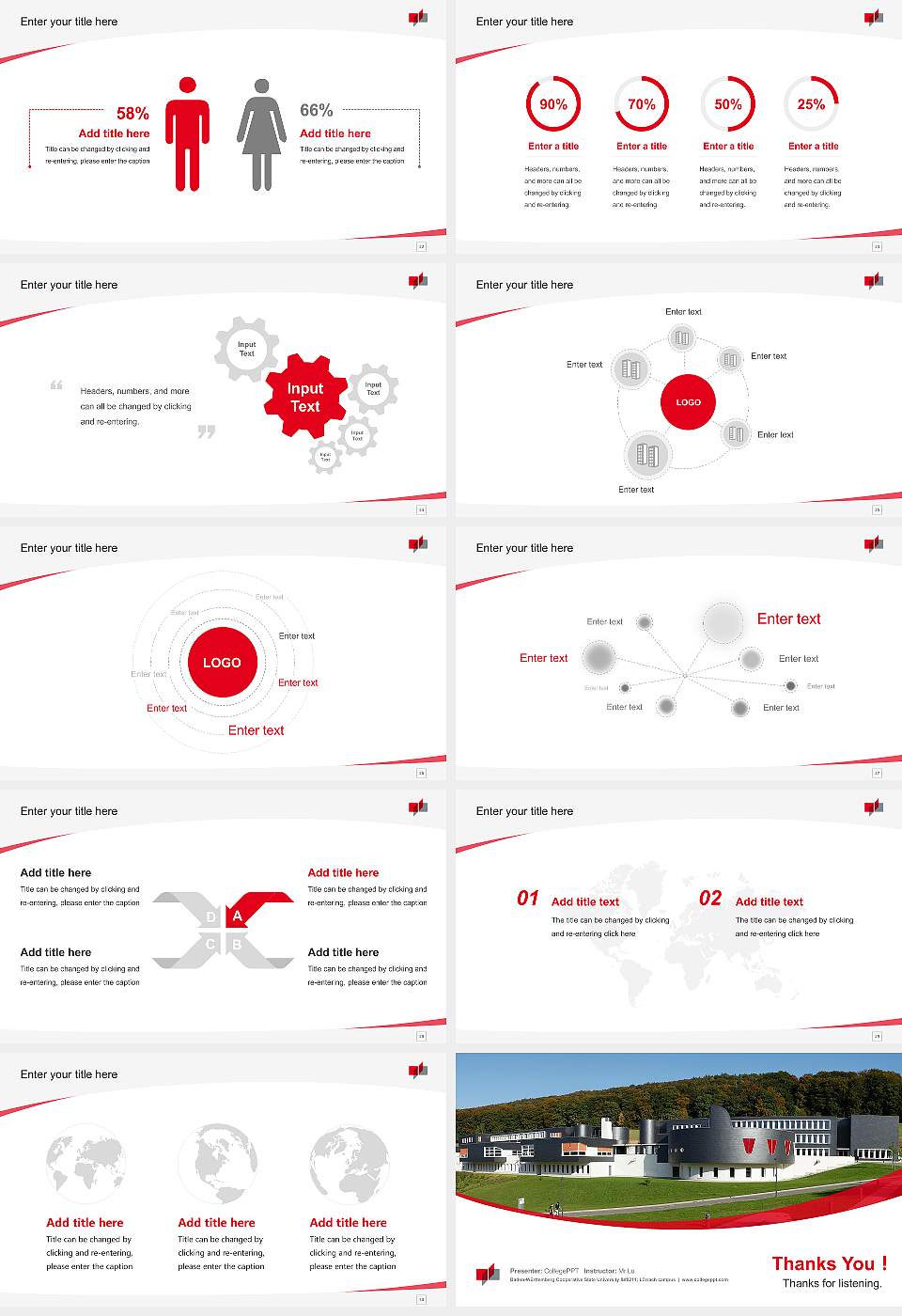 Baden-Württemberg Cooperative State University – Lörrach campus Course/Courseware Creation PPT Template16:9 ratio PPT effect preview image4