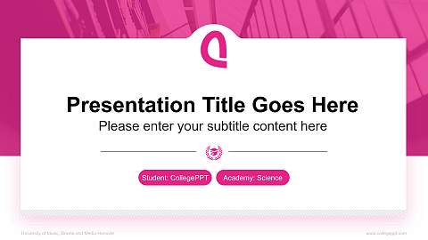 University of Music, Drama and Media Hanover National Scholarship Defense PPT Template
