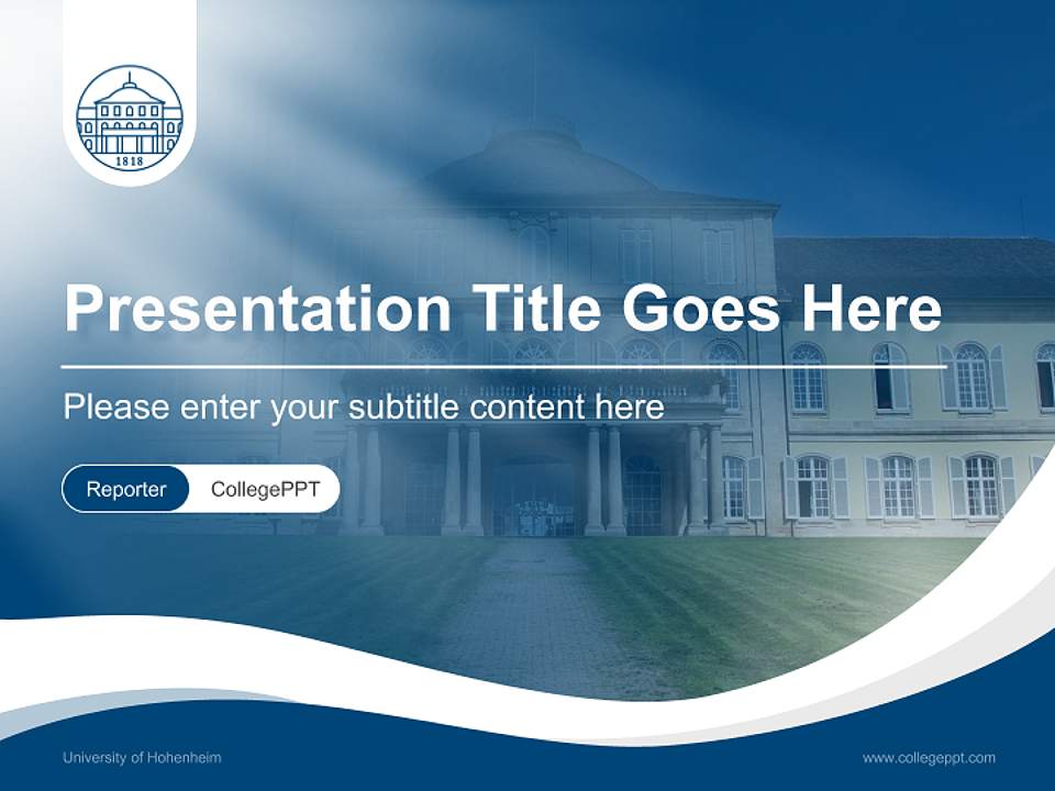 University of Hohenheim Lecture Sharing and Networking Event PPT Template4:3 ratio PPT effect preview image4