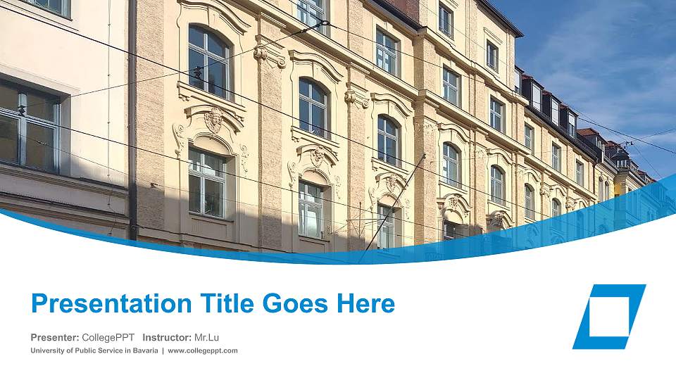 University of Public Service in Bavaria Course/Courseware Creation PPT Template16:9 ratio PPT effect preview image