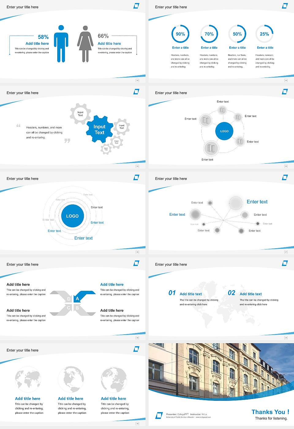 University of Public Service in Bavaria Course/Courseware Creation PPT Template16:9 ratio PPT effect preview image4