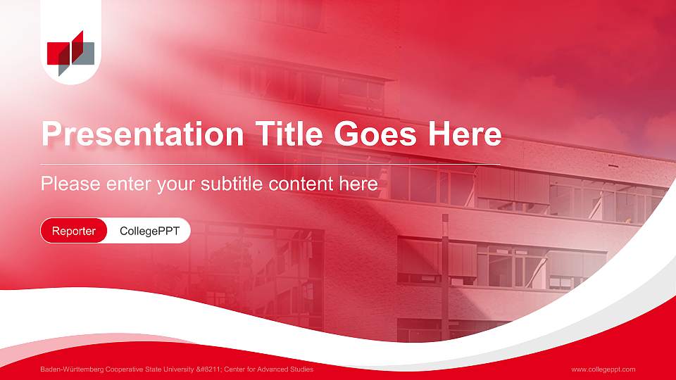 Baden-Württemberg Cooperative State University – Center for Advanced Studies Lecture Sharing and Networking Event PPT Template16:9 ratio PPT effect preview image