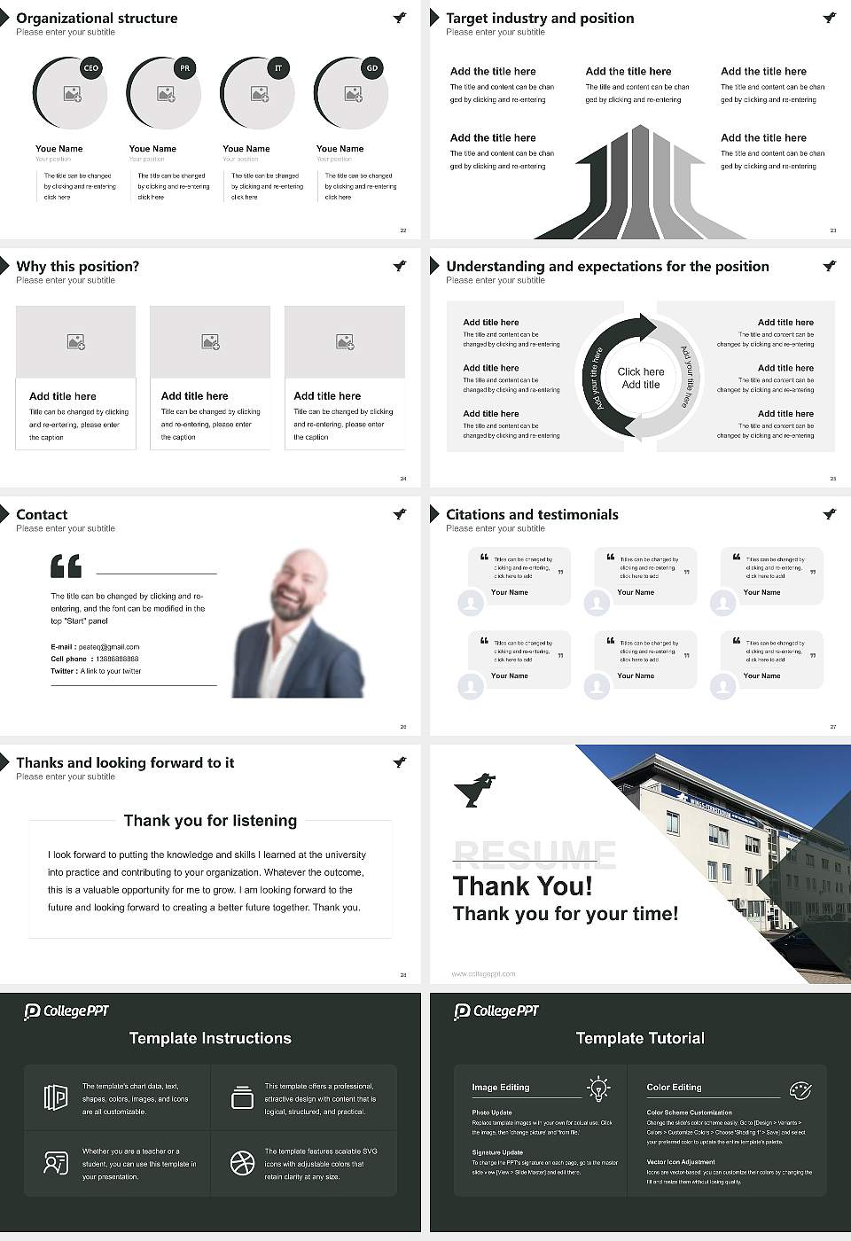 Wismar University of Applied Sciences：Technology, Business and Design Resume PPT Template16:9 ratio PPT effect preview image4
